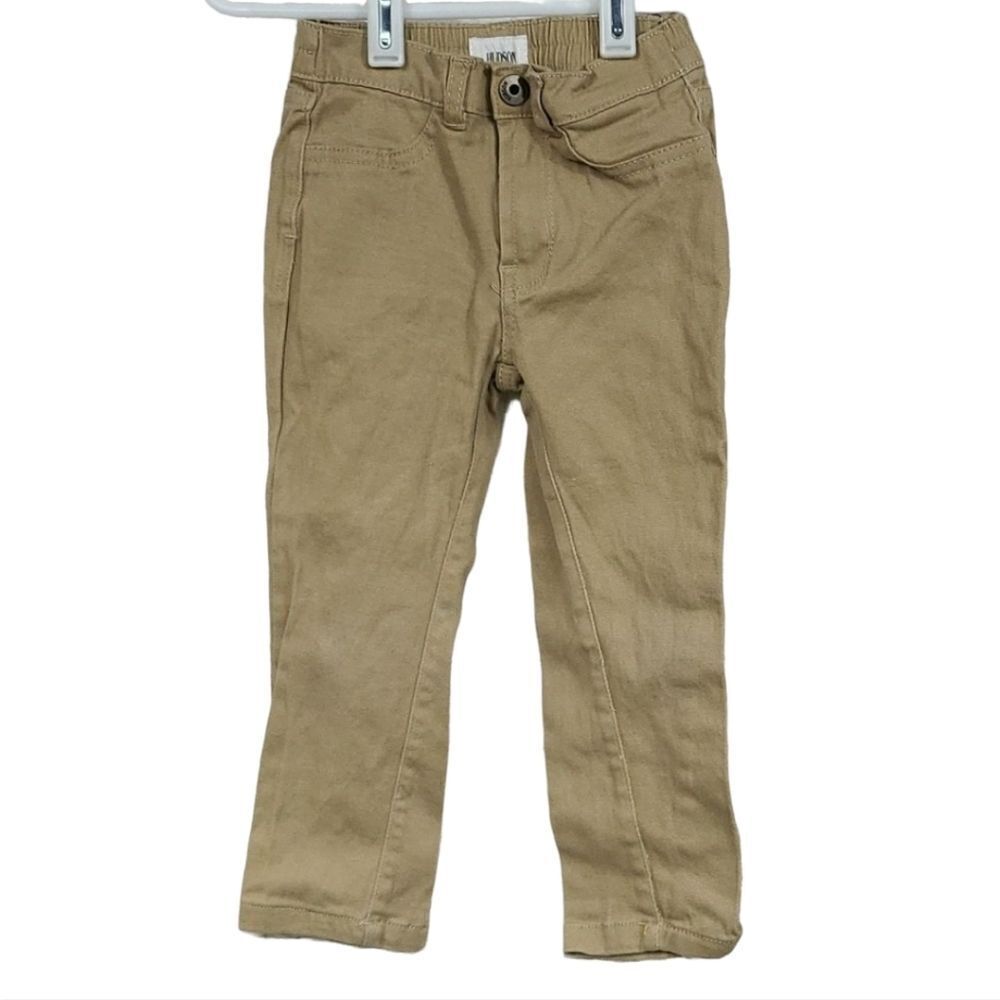 Hudson Jeans Kids Tan Khaki Skinny Jegging Casual Pant Toddler Girl 3T Stretch